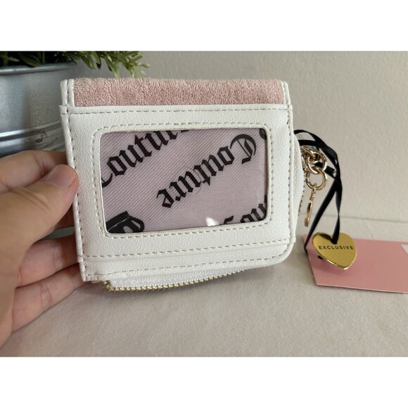 Juicy Couture Pink Diamond Angel Sweet Juicy L-Zip Card Case Embroidered NWT - Picture 7 of 9